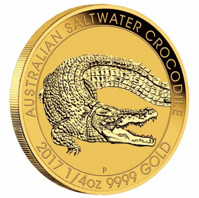 Gold Australian Salt Water Crocodile 1/4-oz