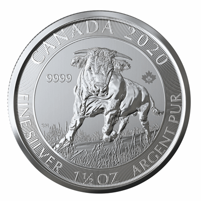 Silver Canadian Bull 1.5-oz