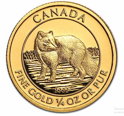 Gold Canadian Arctic Fox 1/4-oz