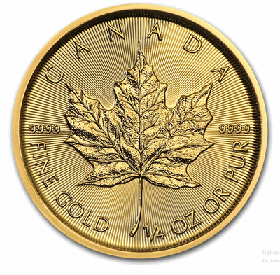 Gold Canadian Maple Leaf 1/4-oz