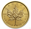 Gold Canadian Maple Leaf 1/2-oz