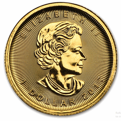 Gold Canadian Maple Leaf 1/20-oz
