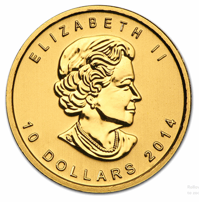 Gold Canadian Arctic Fox 1/4-oz