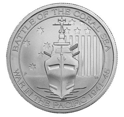 Silver Australian Battle Coral Sea 1/2-oz
