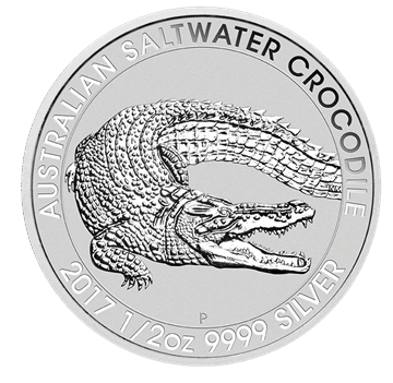 Silver Australian Salt Water Crocodile 1/2-oz