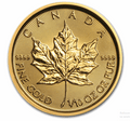 Gold Canadian Maple Leaf 1/10-oz