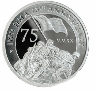 Silver Tuvalu Iwo Jima 2-oz