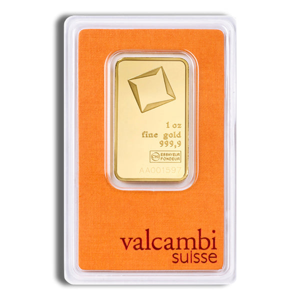 1 oz Gold Bar - Valcambi (Carded)