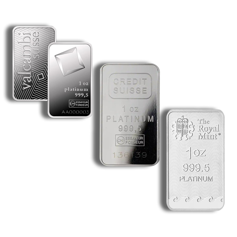 1 oz Platinum Bar - Brand Varies (Not in Card)