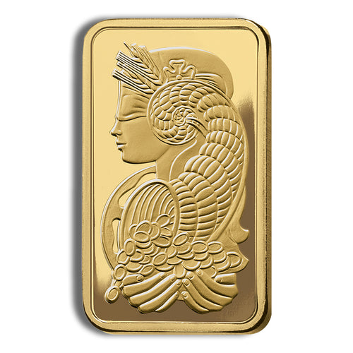 1 oz Gold Bar - PAMP Lady Fortuna Veriscan (Carded)