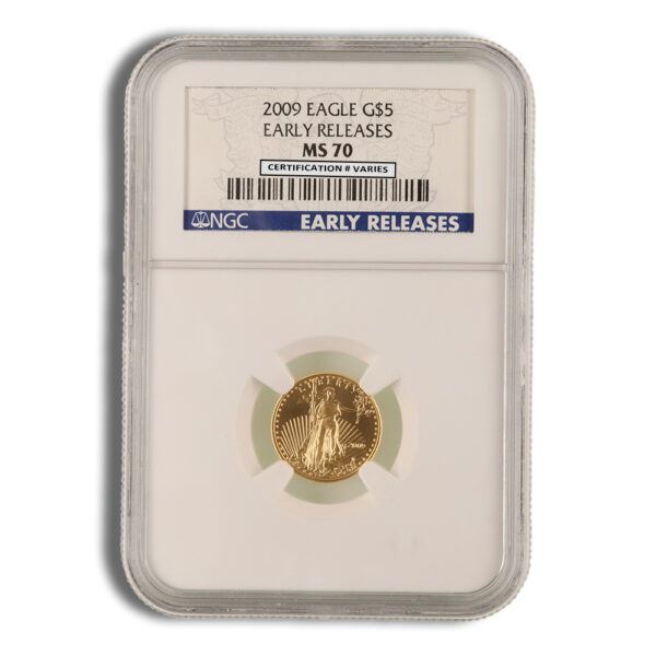 2009 1/10 oz Gold Eagle $5 NGC MS70 ER