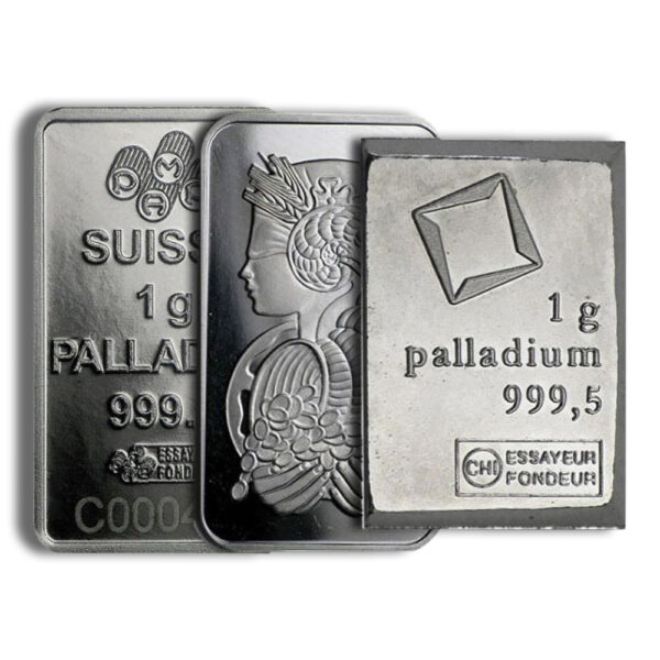 1 gram Palladium Bar - Brand Varies