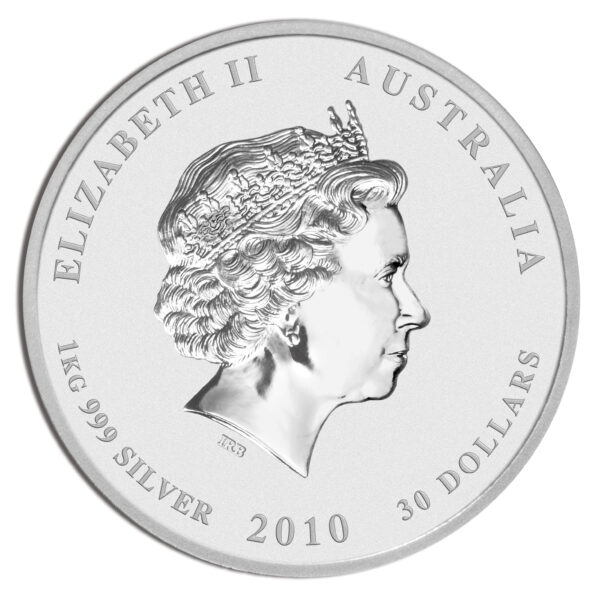 2010 Kilo Australia Silver Lunar Tiger BU - Series II - Image 2