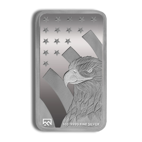 1 oz Silver Bar - American Flag Design