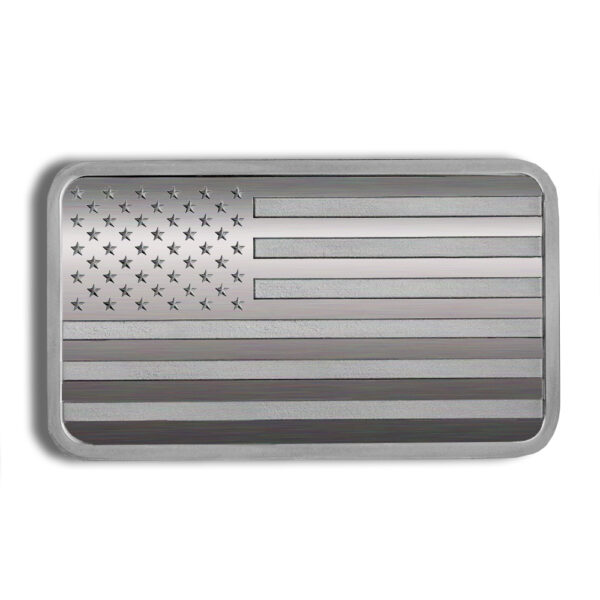 1 oz Silver Bar - American Flag Design - Image 2