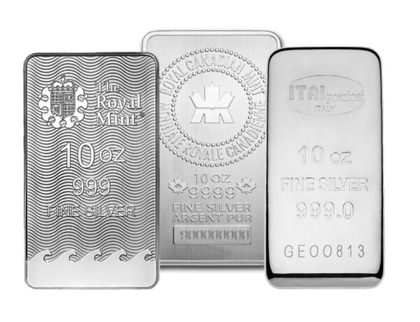 10 oz Silver Bar - Brand Varies