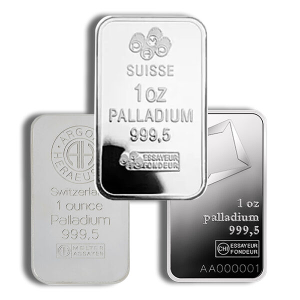 1 oz Palladium Bar - Brand Varies (Not in Card)