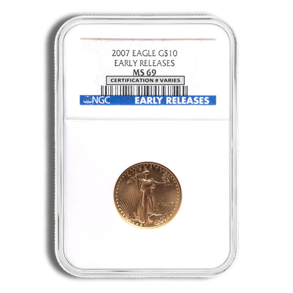 2007 1/4 oz Gold Eagle $10 NGC MS69