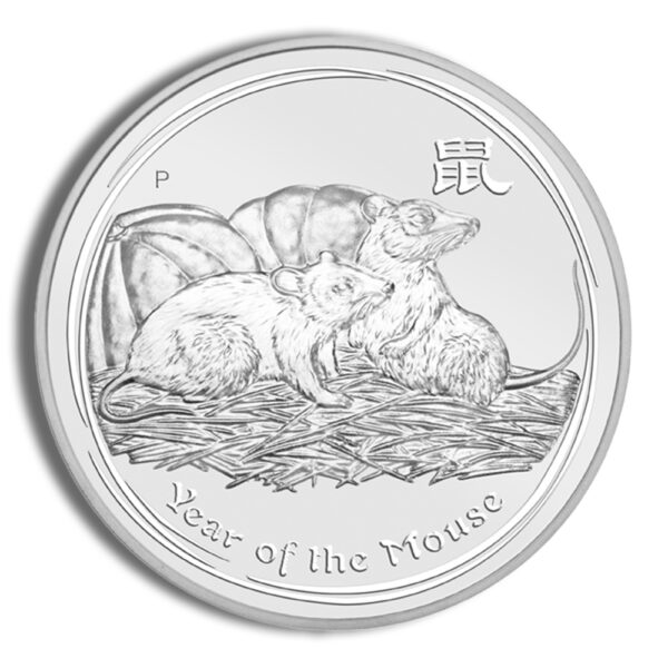 2008 Kilo Australia Silver Lunar Mouse BU - Series II