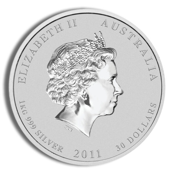 2011 Kilo Australia Silver Lunar Rabbit BU - Series II - Image 2