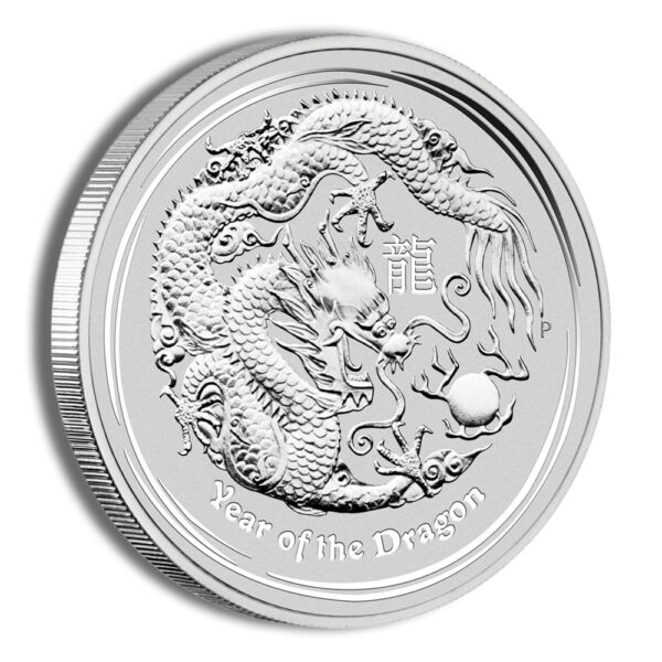 2012 Kilo Australia Silver Lunar Dragon BU - Series II - Image 3