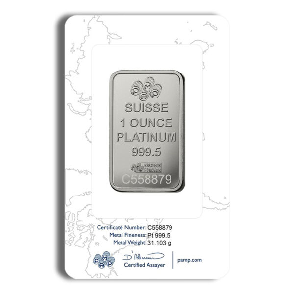 1 oz Platinum Bar - PAMP Fortuna (Carded) - Image 2